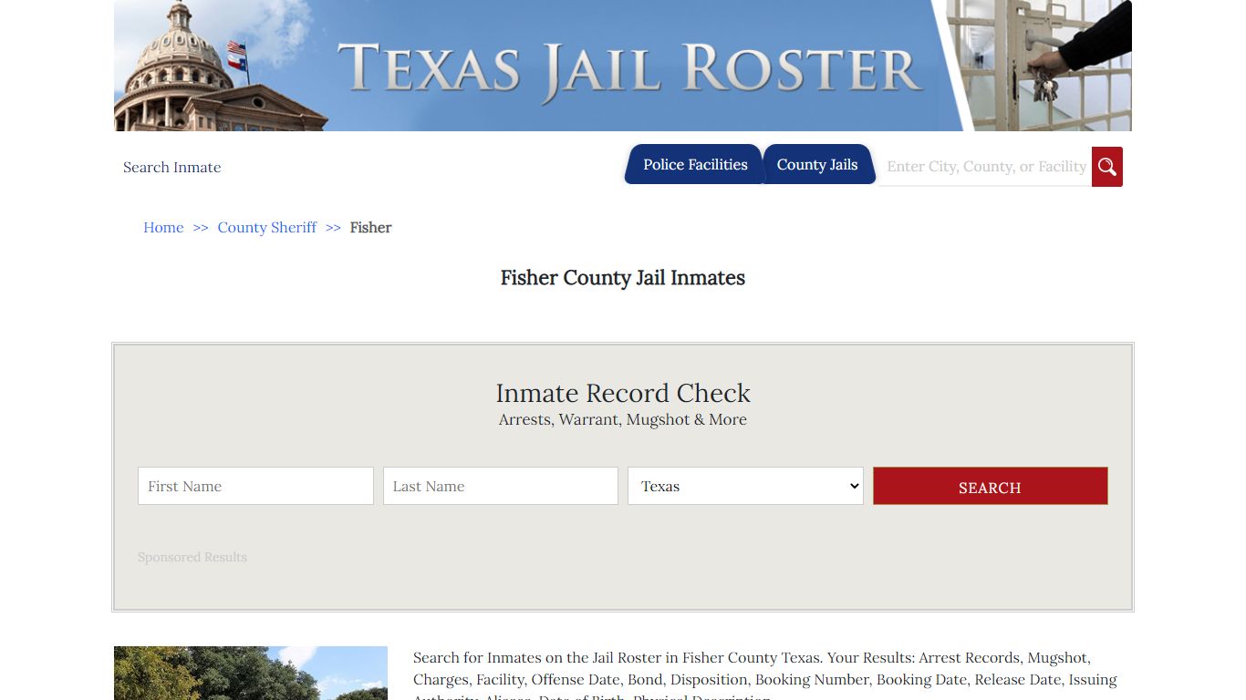 Fisher County Jail Inmates - Jail Roster Search